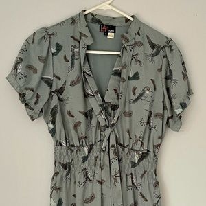 Spring dress covered in birds